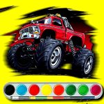 Monster Jeep Coloring